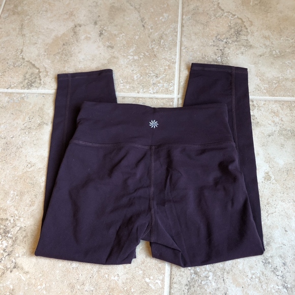 Dark Purple Athleta High Rise Chaturanga Capri - Picture 6 of 8